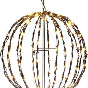 12” Outdoor/Indoor LED Christmas Light Ball with Automatic Timer. Durable, Water
